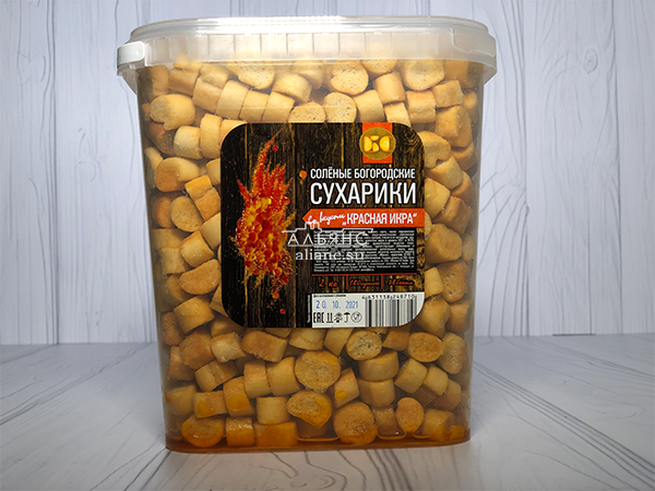 Сухарики с красной икрой в Некрасовке
