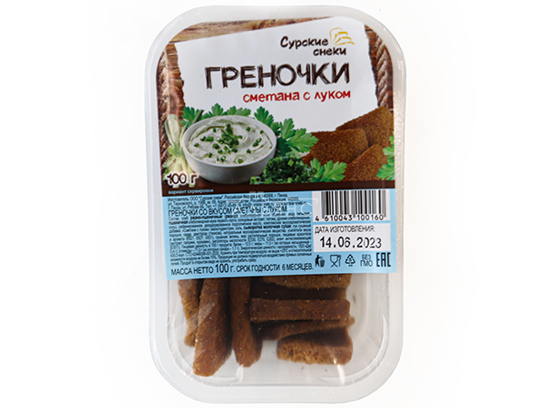 Сурские гренки Сметана с луком (100 гр) в Некрасовке