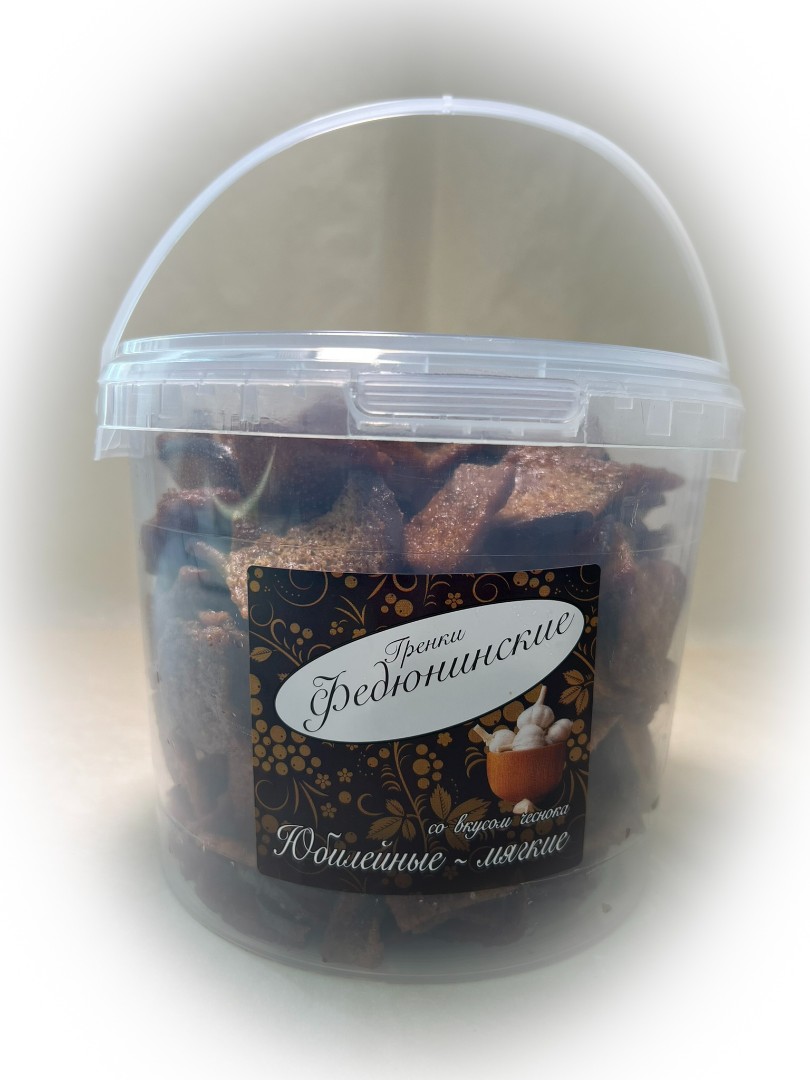 Гренки "ФЕДЮНИНСКИЕ" "Чеснок" (ведро 900 гр.) в Некрасовке
