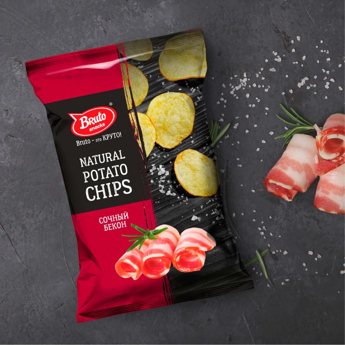 Картофель «Бруто» со вкусом бекона 130 гр. в Некрасовке