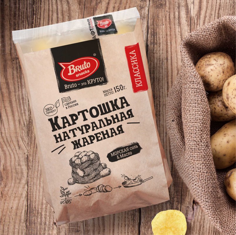 Картофель «Бруто» с солью 130 гр. в Некрасовке